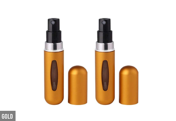 Portable Travel-Size Perfume Refill 5ml Atomiser Compact Bottle - Six Colours Available