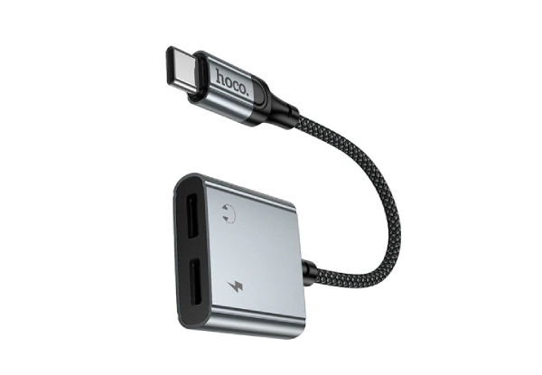 Hoco 2 in 1 USB-C to 2x USB-C Adaptor