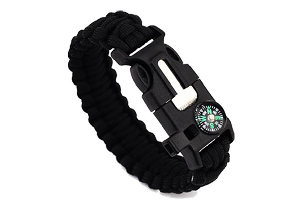 Two-Pack of Paracord Survival Bracelets with Free Delivery - Option for Four-Pack Available