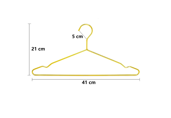 Five-Pack of Heavy Duty Aluminum Alloy Coat Hangers - Two Colours Available