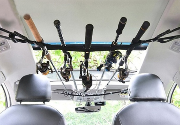 Two-Strap Car Fishing Rod Storage Rack - Option for Four-Strap