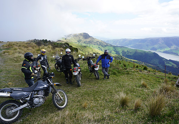 Banks Peninsula Full Day Motorcycle Guided Tour incl. Equipment & Snacks - Options for up to Eight People Available