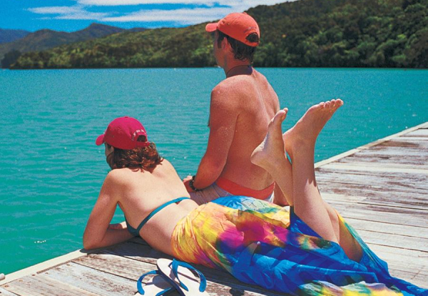 2-Night 4-Star Remote Wilderness Escape to Marlborough Sounds for 2 People incl. Room Upgrade, Stand Up Paddle Board & Kayak Hire, Welcome Drinks, WiFi & Carpark - Options for 3 or 4-Night Stays incl. Queen Charlotte Walk Passes