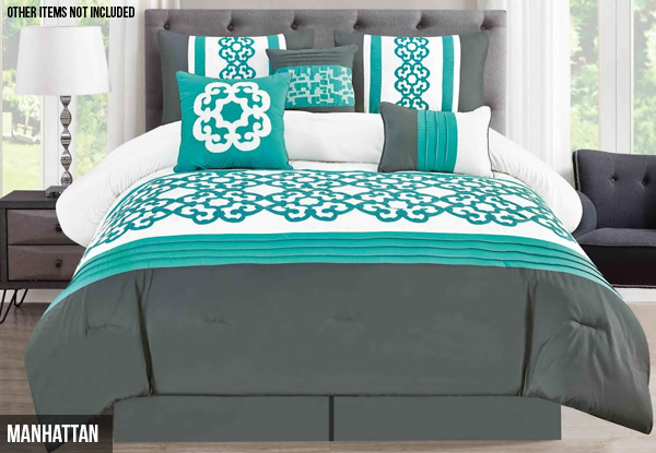 Seven-Piece Comforter Set - Two Styles & Three Sizes Available