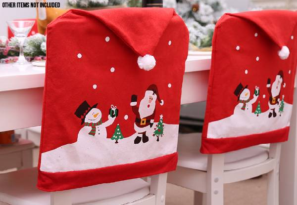 Four-Pack Christmas Chair Covers with Free Delivery
