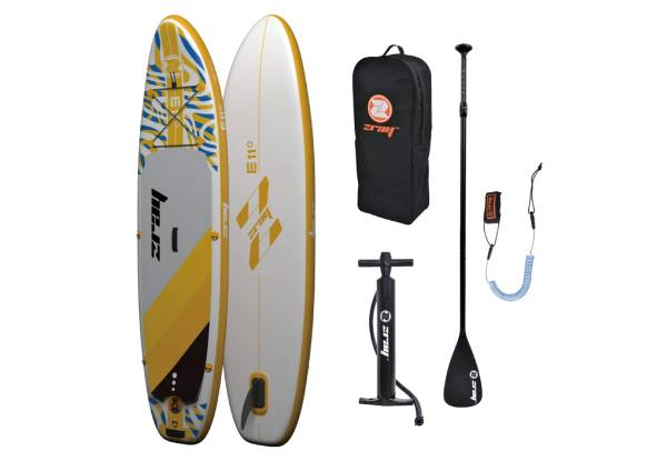 ZRAY E11 Inflatable iSUP Stand-Up Paddle Board Bundle Incl. Paddle, Pump & Bag
