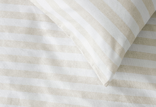 Nu Edition Charlie Duvet Cover Set - Available in Three Colours, Three Sizes & Option for Extra European Pillowcase - Elsewhere Pricing Starts at $99.99