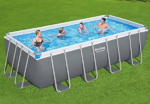 Bestway 4.88x2.44m Above Ground Power Steel Pool Set