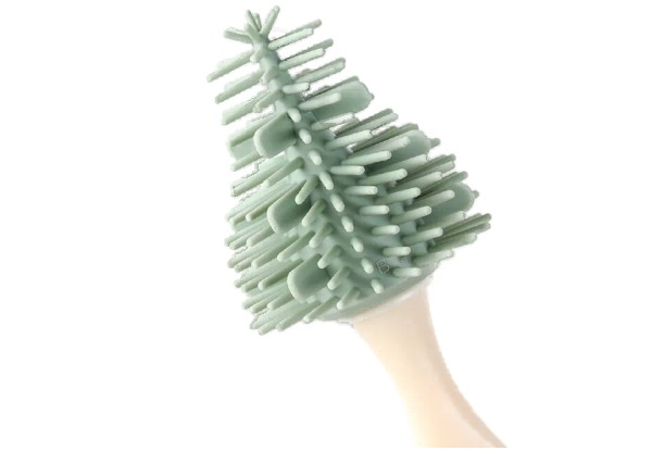Three-in-One Silicone Feeding Bottle Cleaning Brush Set - Two Colours Available