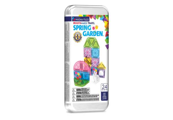 Magna-Tiles 24-Piece Spring Garden Travel Set - Option for Two Sets