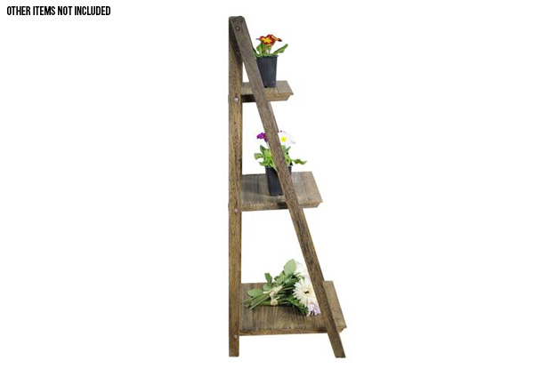 Three-Layer Wooden Flower Stand
