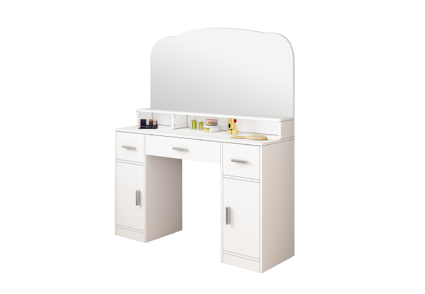 Three-Drawer Dressing Table with Mirror
