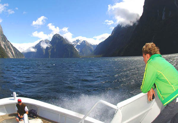 90-Minute Classic Milford Sound Boat Cruise Aboard The Maiden of Milford - Options from Te Anau, Queenstown or a Luxury Glass-Roof Coach & Cruise Tour incl. Lunch - from Queenstown