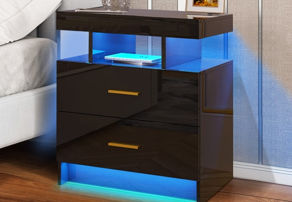 LED Smart Adjustable Bedside Table