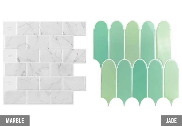 Five-Piece 3D Self-Adhesive Tiles - Six Styles Available