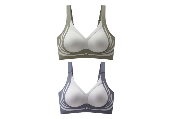 Super Gather Wireless Push-Up Bra Lifting Anti-Sagging Bra - Available in Four Colors & Four Sizes & Option for Two-Pack