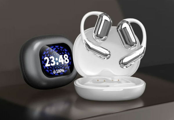 Wireless Over The Ear Earbuds with LCD Touchscreen - Two Colours Available