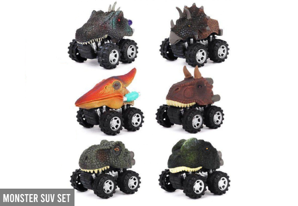 Six-Pack Pull-Back Dinosaur Toys Set - Two Options Available