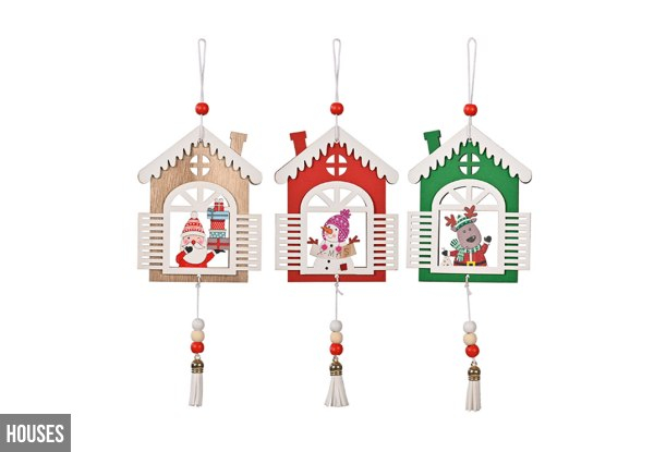 Wooden Christmas Pendants - Two Options Available