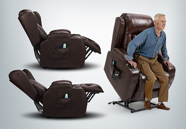 Electric 8 Point Heated Vibrating Massage Recliner Chair