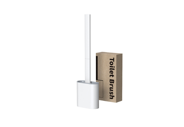 Silicone Toilet Brush with Holder - Three Colours Available