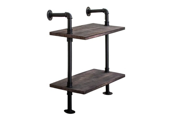 Two-Tier Pipe Shelf