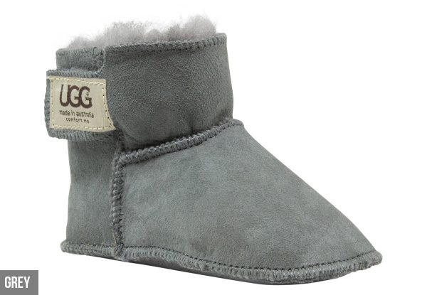 Comfort Me Australian-Made Baby Velcro UGG Booties - Four Colours Available with Free Delivery