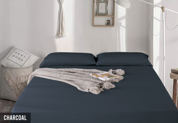 Ramesses 1000TC Linen Bamboo Fitted Sheet Set - Available in Six Colours & Five Sizes