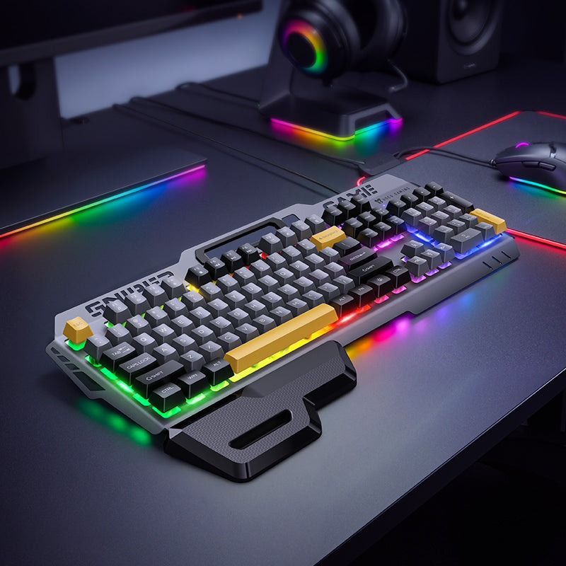 Hoco RGB Ergonomic Wired Gaming Keyboard with Wrist Rest
