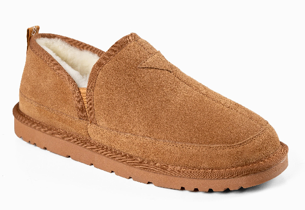 Ozwear Ugg Slippers Premium Sheepskin Men's Alder Suede - Two Colours & Seven Sizes Available