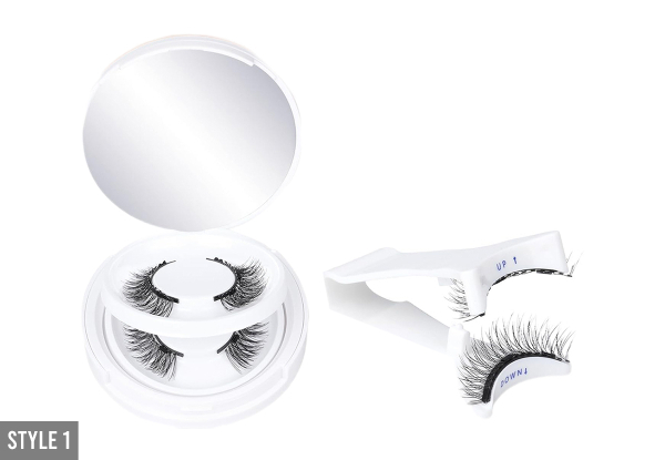 Two-Pair Magnetic Eyelashes with Tweezers Kit - Available in Two Styles & Option for Four-Pair