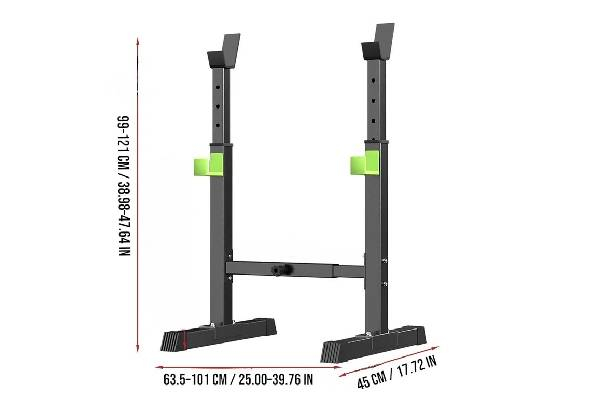 Adjustable Barbell Squat Rack with Height Width Adjustment