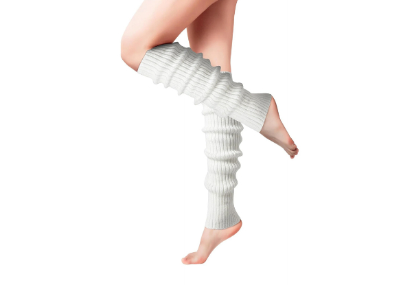 Two Pairs of Women's Leg Ribbed Warmers