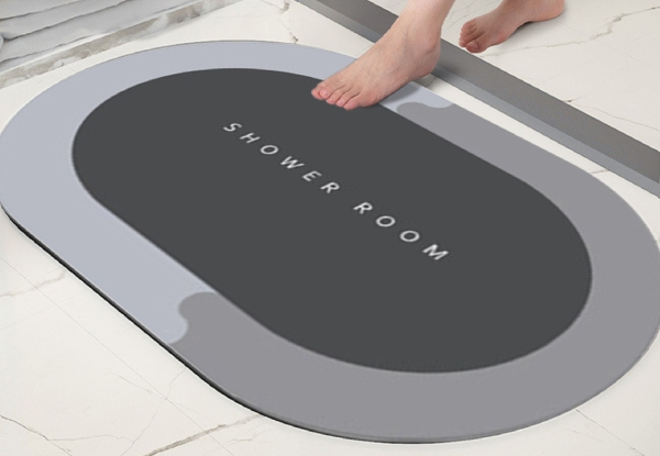 Quick-Drying Bathroom Floor Mat - Two Sizes & Four Colours Available