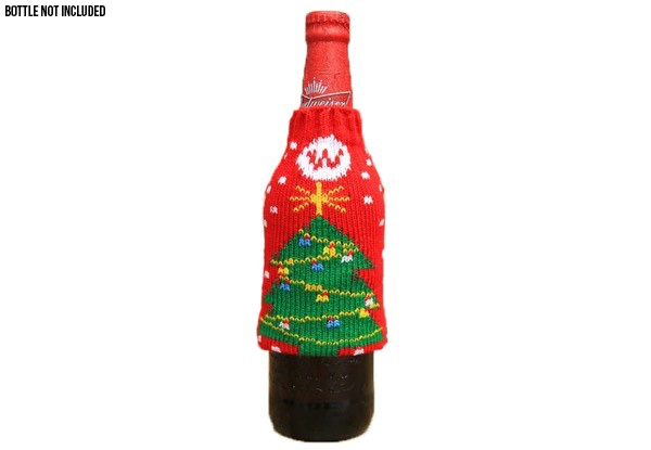 Christmas Knitted Wine & Beer Bottle Wraps with Free Delivery