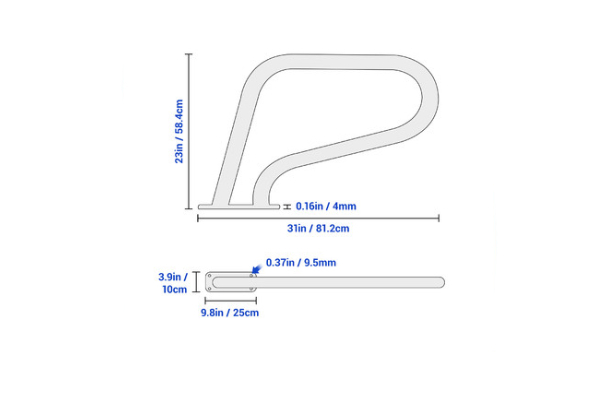 Swimming Pool Handrail Grab Bar Handle - Two Sizes Available