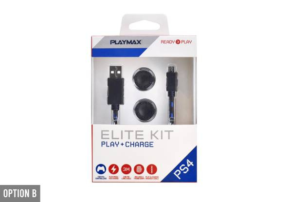 Playmax Play & Charge Elite Kit Compatible with PS4 - Two Options Available