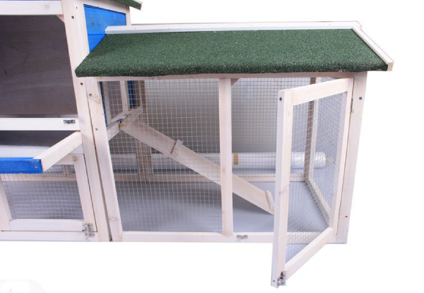 Rabbit Hutch Cage Coop House with Run