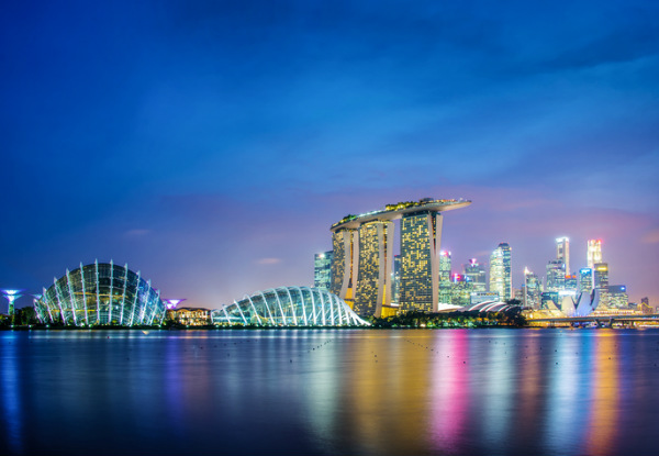 Per Person Twin-Share Six-Night Singapore Escape incl. Accommodation, Garden by the Bay Day Pass & Your Choice of Tickets to Universal Studios or a Night Safari at Singapore Zoo