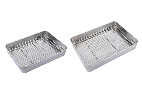 Stainless Steel Baking Pan Cooling Rack - Available in Two Sizes & Option for Two-Pack