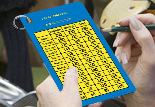Two-Pack Golf Club Range Chart Card