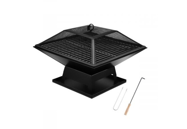 Portable Steel Fire Pit BBQ