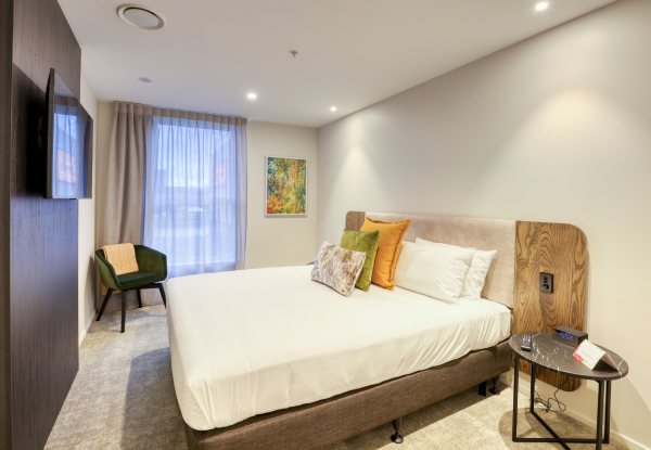 One-Night Central Christchurch Stay at Wyndham Garden Christchurch for Two People in a King Room incl. Daily Cooked Breakfast, Welcome Drink & Late Check-Out - Option for Two-Night Stay