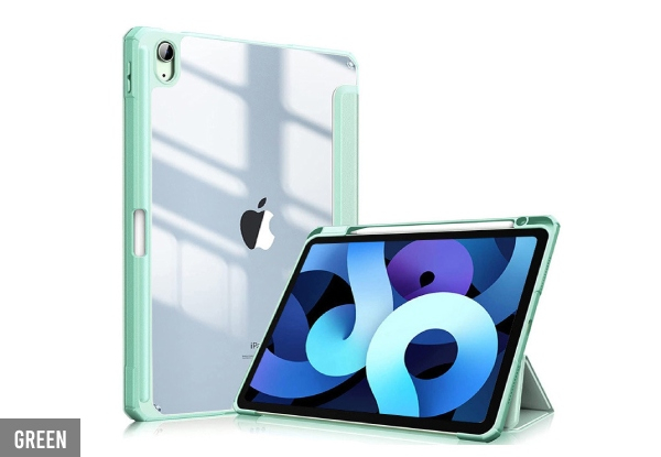 Protective Case with Pencil Holder Compatible with iPad - Available in Five Colours, Four Models & Option for Two-Pack