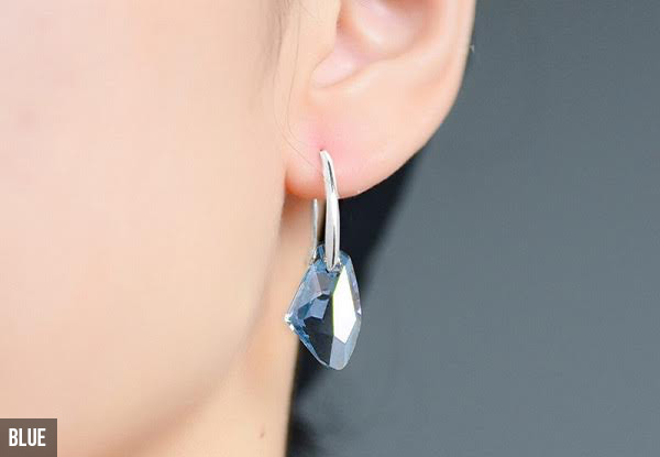 Cubic Zirconia Drop Earrings - Four Colours Available with Free Delivery
