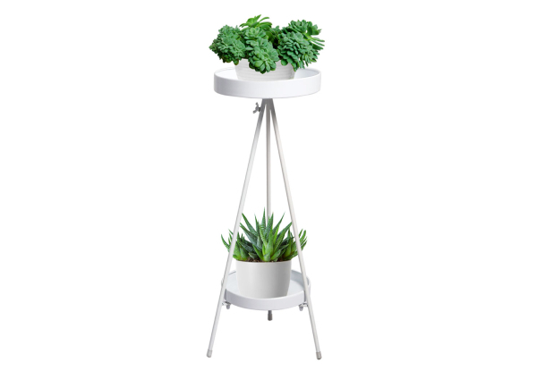 Levede Two-Tier Plant Metal Rack Stand - Available in Five Colours & Two Sizes