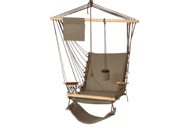Hammock Hanging Chair with Footrest & Cup Holder