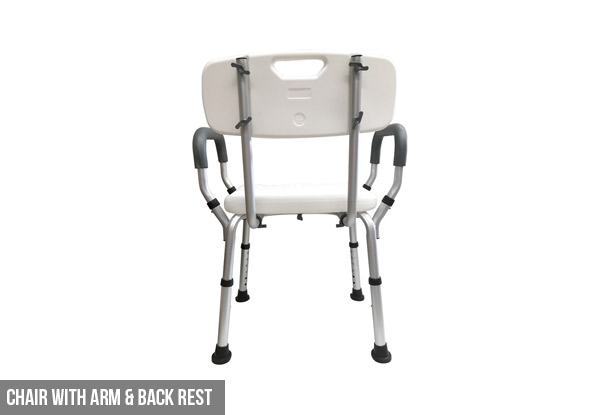 Shower Chair - Options With or Without Arm Rest