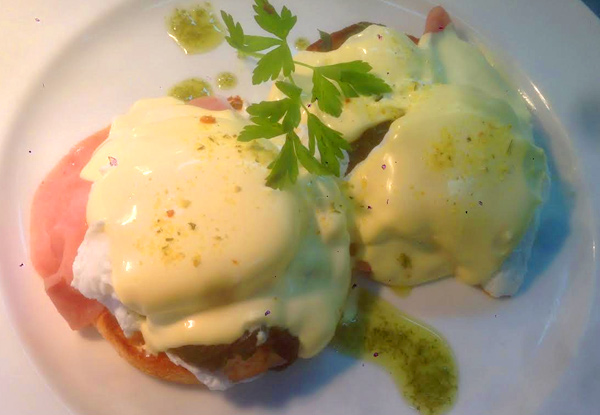 $20 for Any Two Egg Benedicts on Marine Parade Napier (value up to $36)