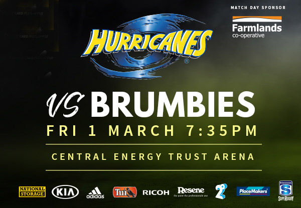 Matchday GA Ticket to The Hurricanes vs The Brumbies at Central Energy Trust Arena, Palmerston North 1st March - Option for Child GA Ticket (Booking & Service Fees Apply) - Use the Promo Code GRABONE